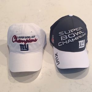 3 NY Giants XLVI & XLII Super Bowl hats (new)